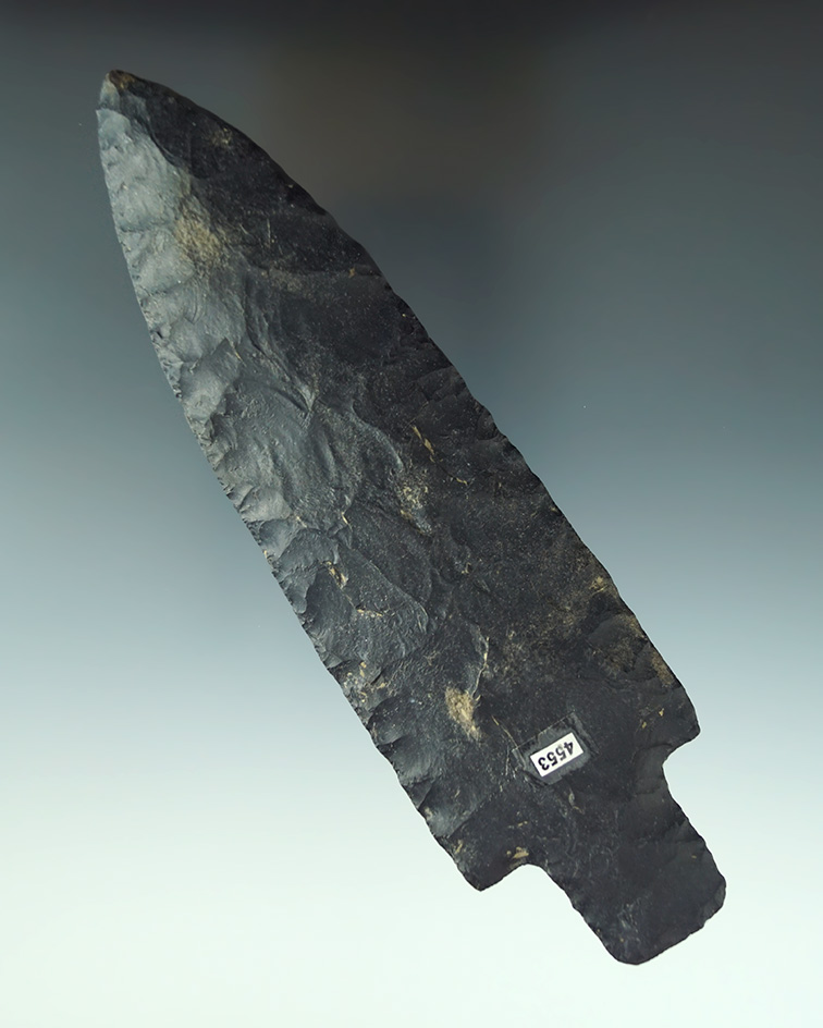 Huge! 6 1/4" Adena - Coshocton Flint that is nicely flaked found in Coshocton County Ohio. -