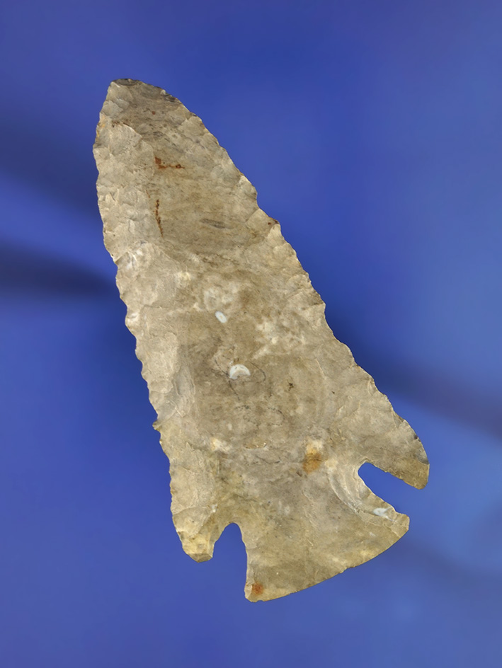 3 5/16" Lost Lake made from Fort Payne chert found in Fayette Co.,  Ohio. Very nice artifact.