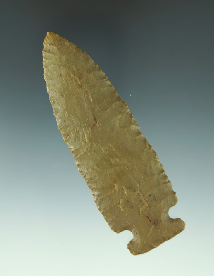 3 5/8" Archaic Side Notch Knife - thin and well flaked found in southern Kentucky. Bennett COA.