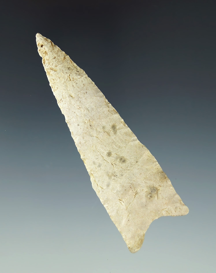 Well styled and nicely flaked 3 7/16" Dalton - St. Louis Co.,  Missouri. Comes with a Motley COA.