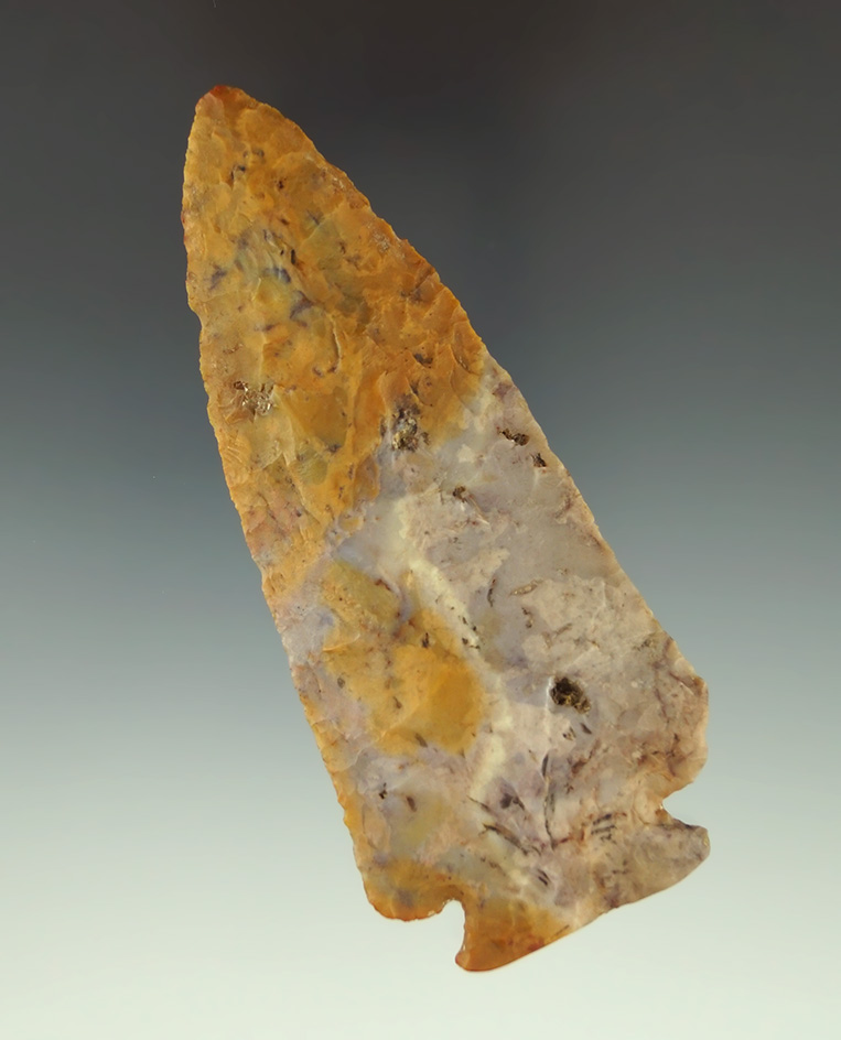 Exceptional! 3 7/8" Decatur Fractured Base made from beautiful multicolored Flint Ridge - Ohio.
