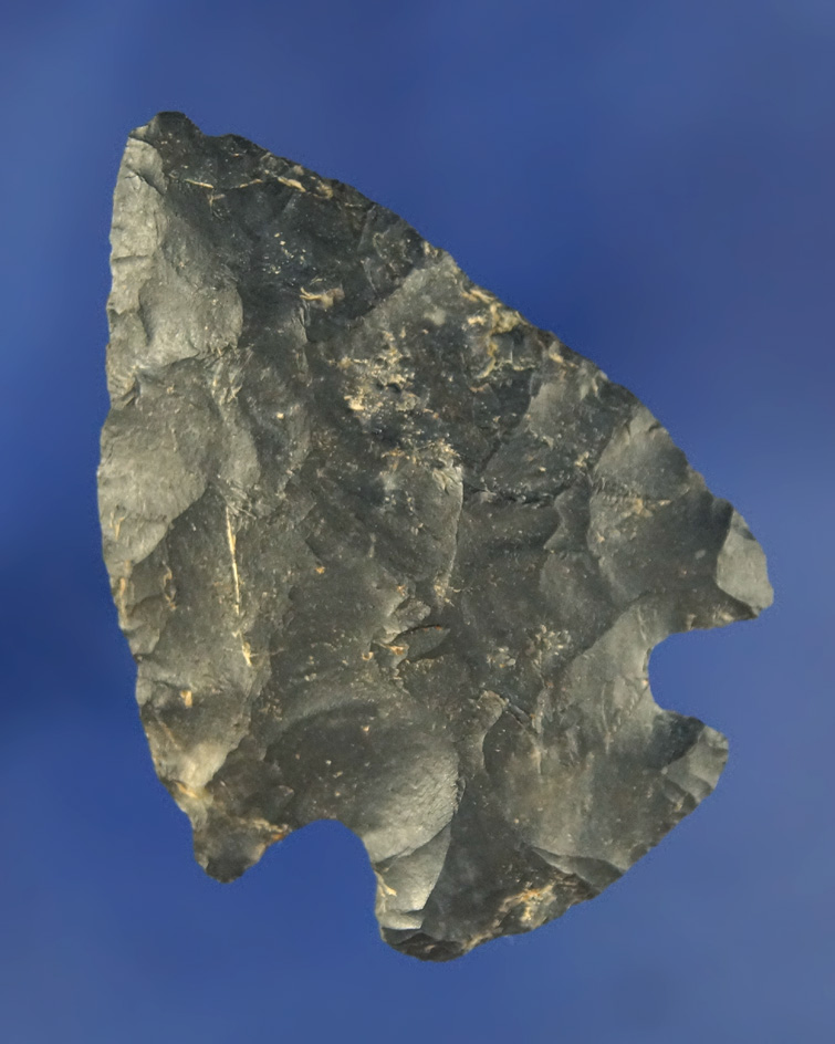 2" Hopewell point made from Coshocton Flint found in Franklin Co., Ohio. Ex. Jim Ritchie, Don Jardin