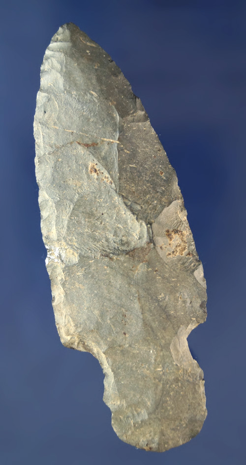 4 3/4" Adena made from nicely patinated Nellie variety Coshocton Flint - Medina Co., Ohio. Ex.  Grim