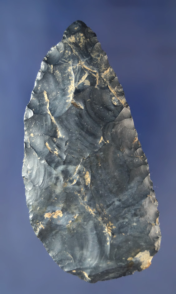 3 9/16" Coshocton Flint Blade found in Paulding Co., Ohio. Ex. Minch collection.