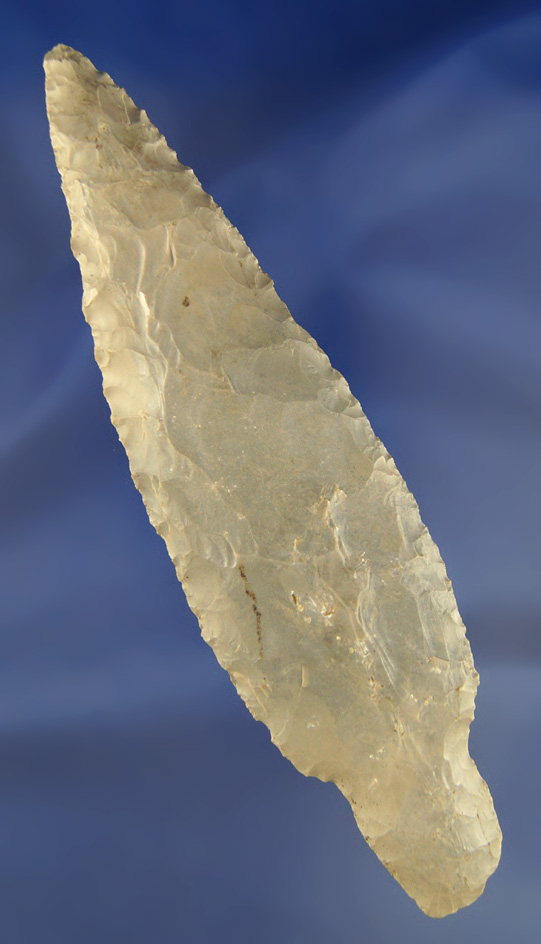 huge! 6 7/8" Hornstone Adena Turkeytail found in southern Ohio - ex. Buehl collection. Ex Hovan.