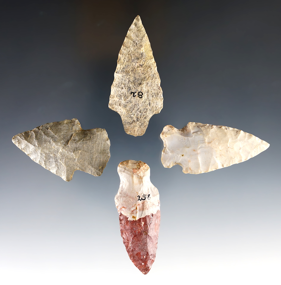 Set of 4 nicely made Midwest points. The largest is 2 1/4".