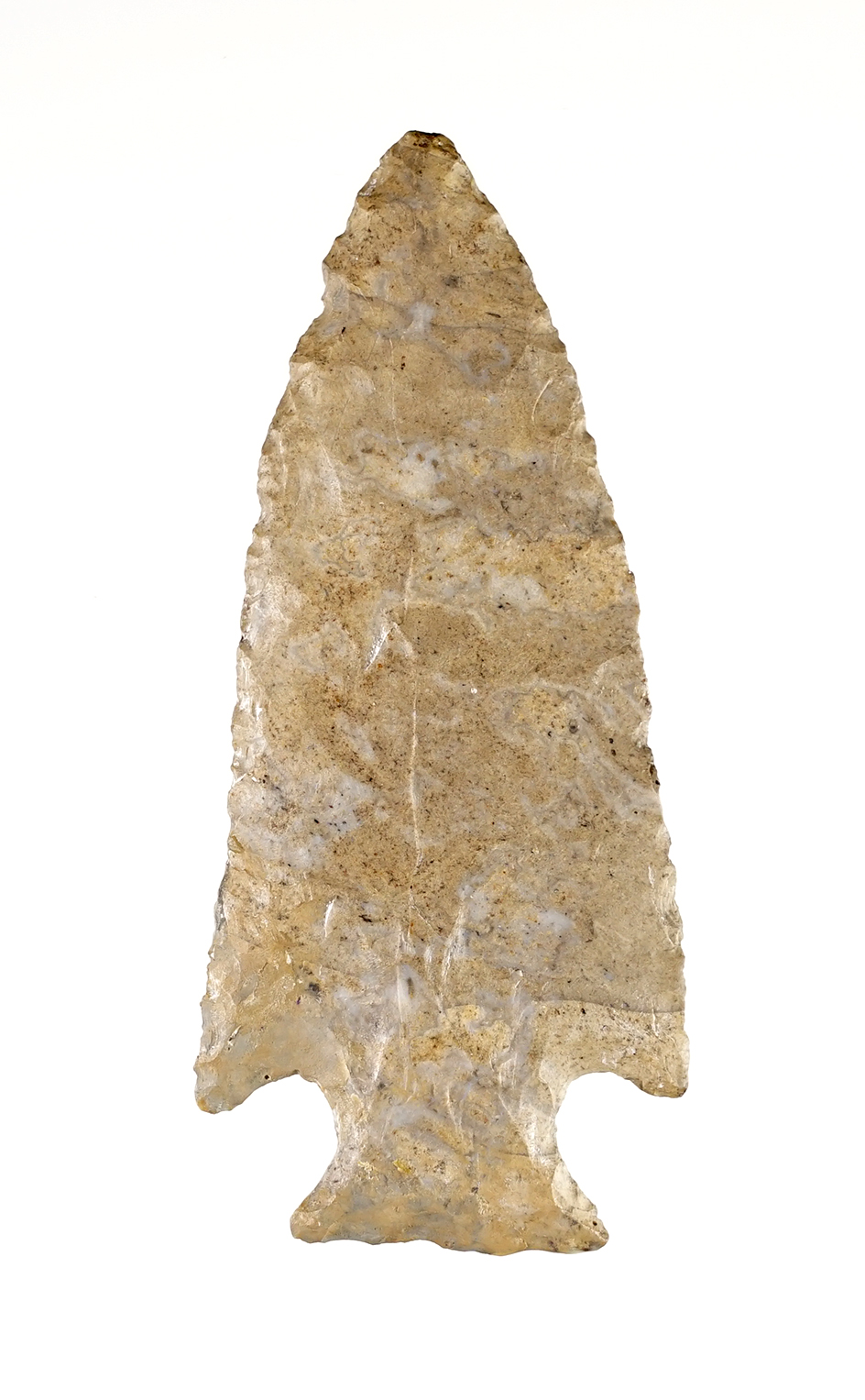 3 1/4" Kentucky Motley with restoration to one shoulder and base corner.