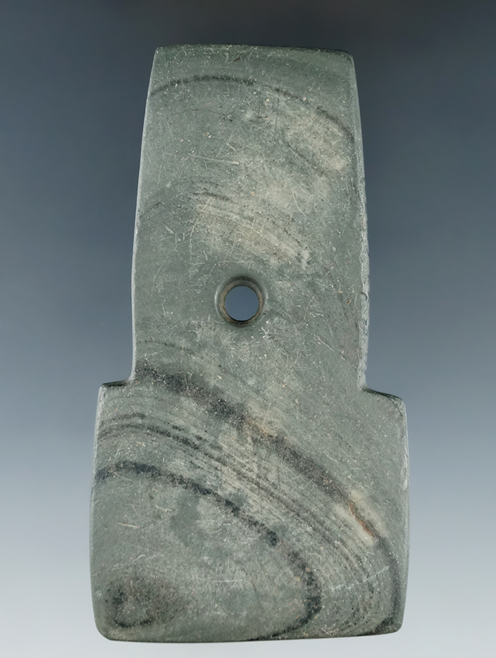 3 13/16" Hopewell Shovel Pendant  Pickaway Co., Ohio. Pictured in Ohio Archaeologist.