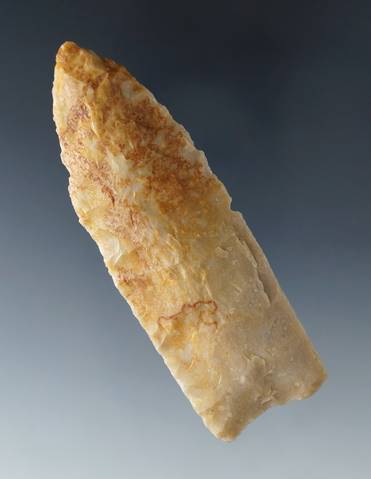 3" Plainview found in Wilson Co., Texas. Tip is been anciently resharpened. Comes with a Rogers COA.