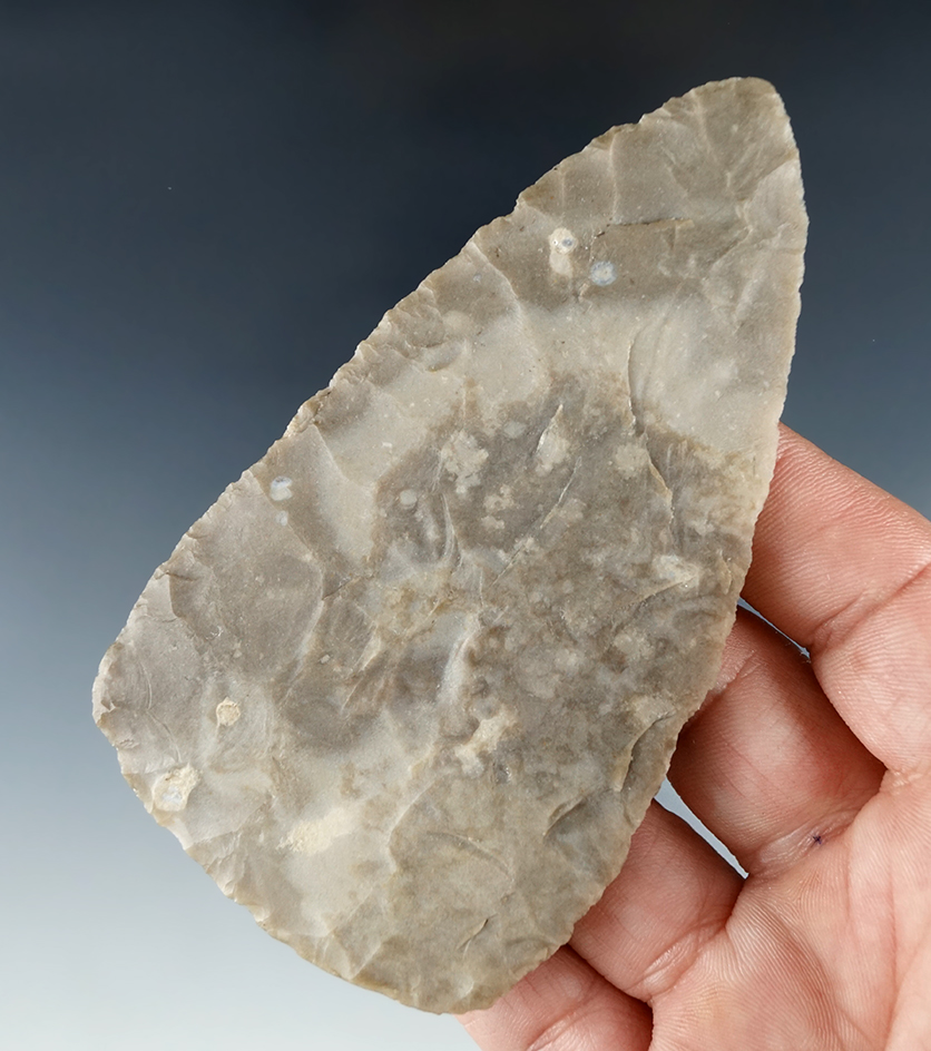 Very thin and nice! 4" Blade made from quality material found near Buck Creek, Childress Co., Texas.