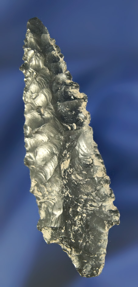 2 15/16" Obsidian Rabbit Island Dart found in Oregon.