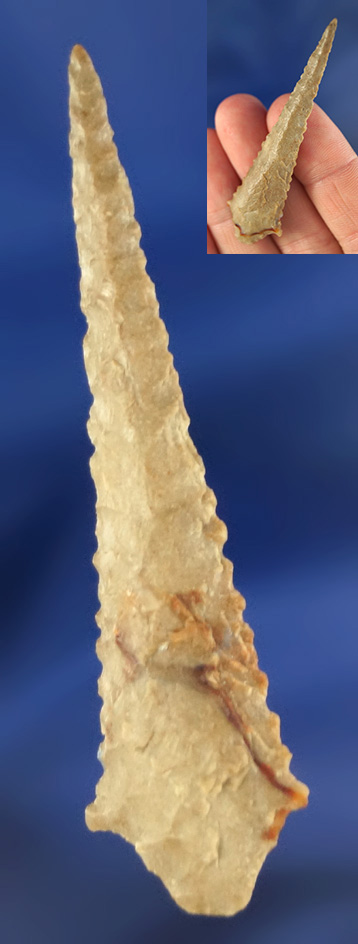 Large and classic styled 2 3/8" Rabbit Island Dart that is well proportioned - Columbia River.