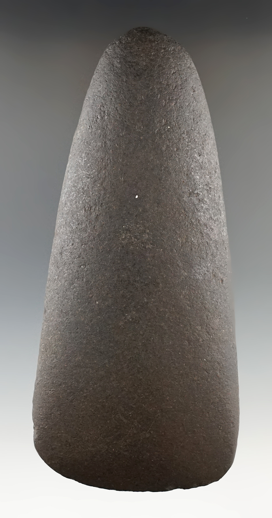 Good polish on this fine 5 7/16" Hardstone Celt found in Holmes Co., Ohio.