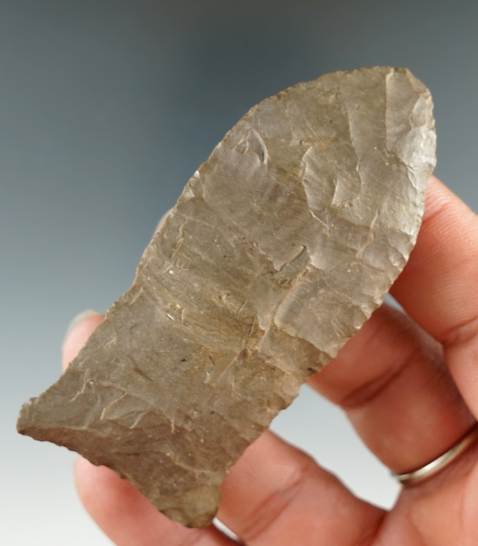 2 15/16" Beaver Lake made from Ft. Payne Chert, found in Madison Co., Illinois. COAs.