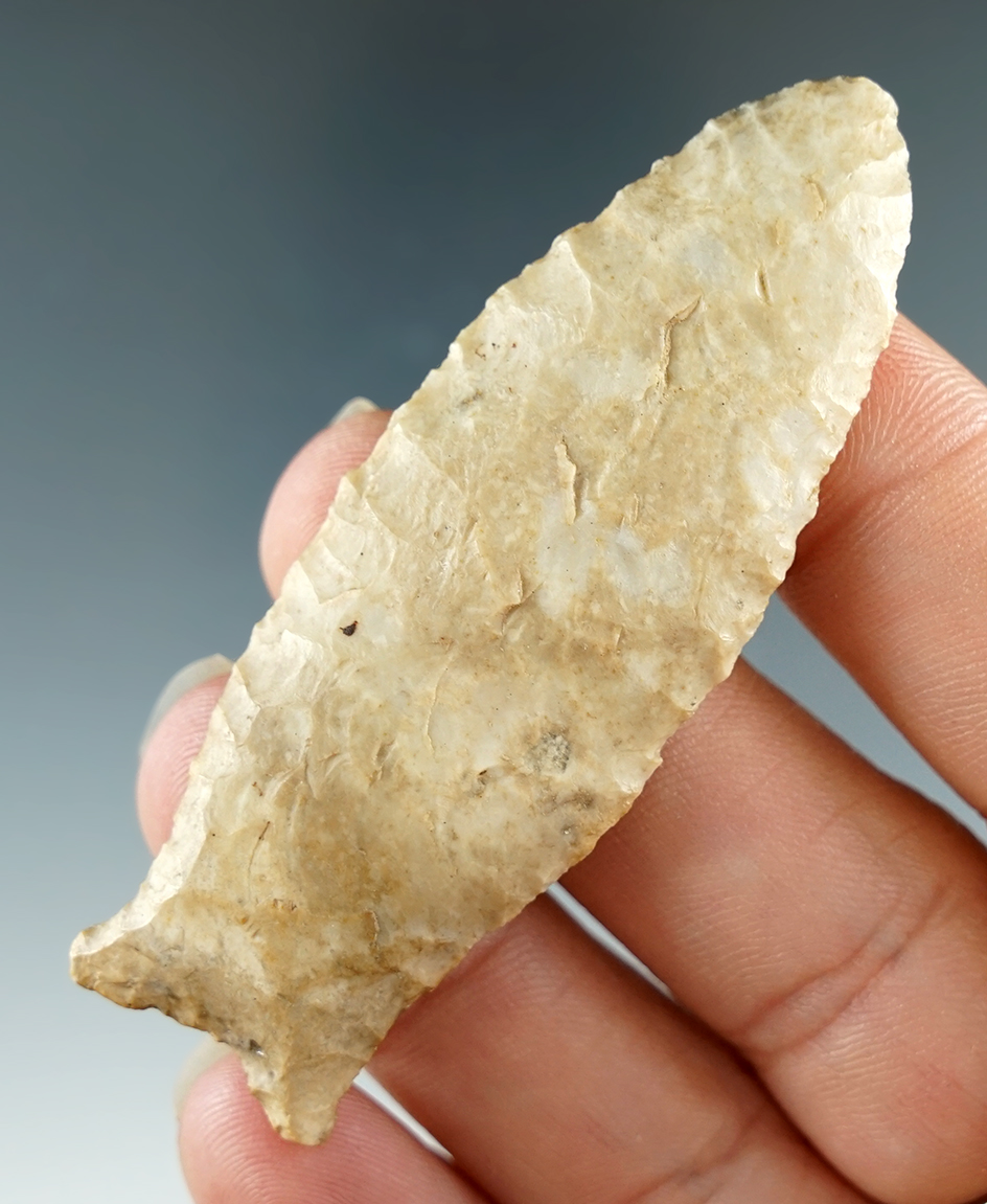 2 5/8" Pike County made from Burlington Chert, found in Missouri. Ex. Terry Allen. COA.