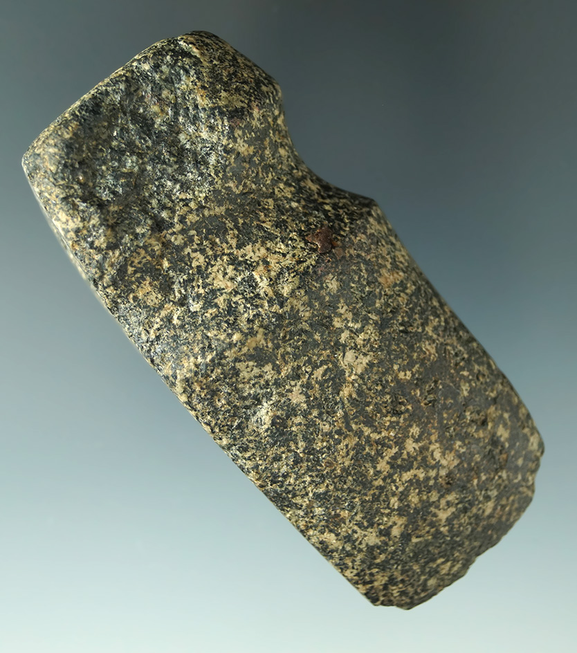 Nicely styled 3 1/4" miniature 3/4 grooved Midwestern Axe made from granite.