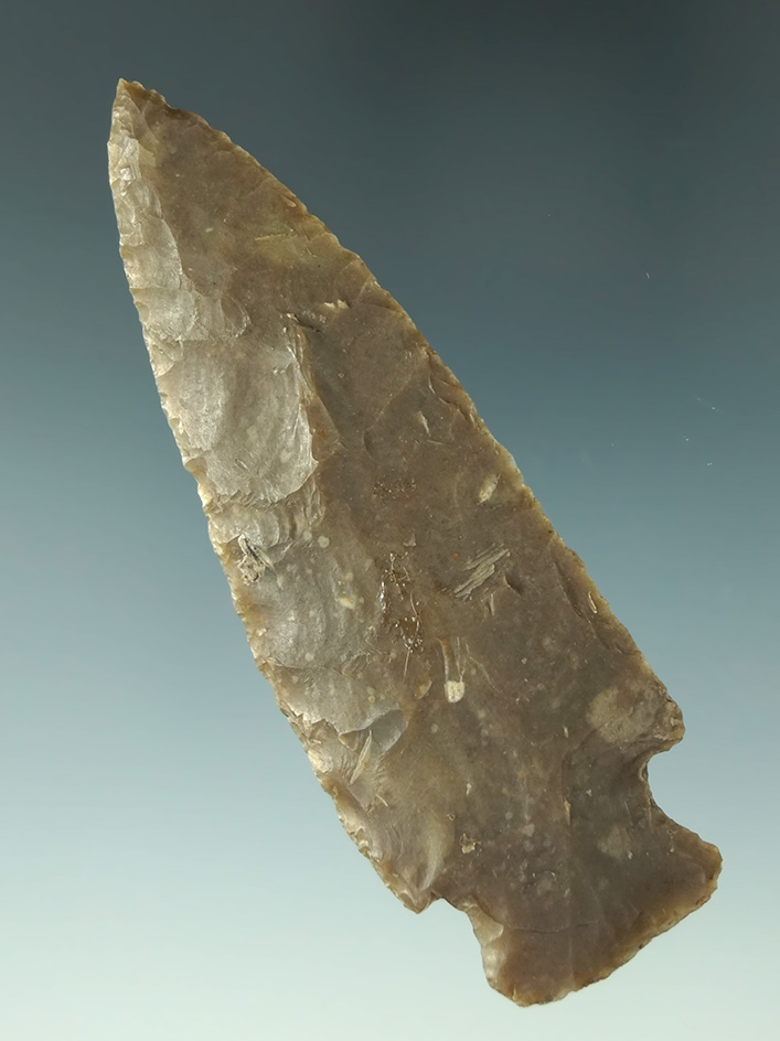 3 1/4" Lang point that is very nicely made found in Texas. Museum Deaccession! Ex. Culpepper