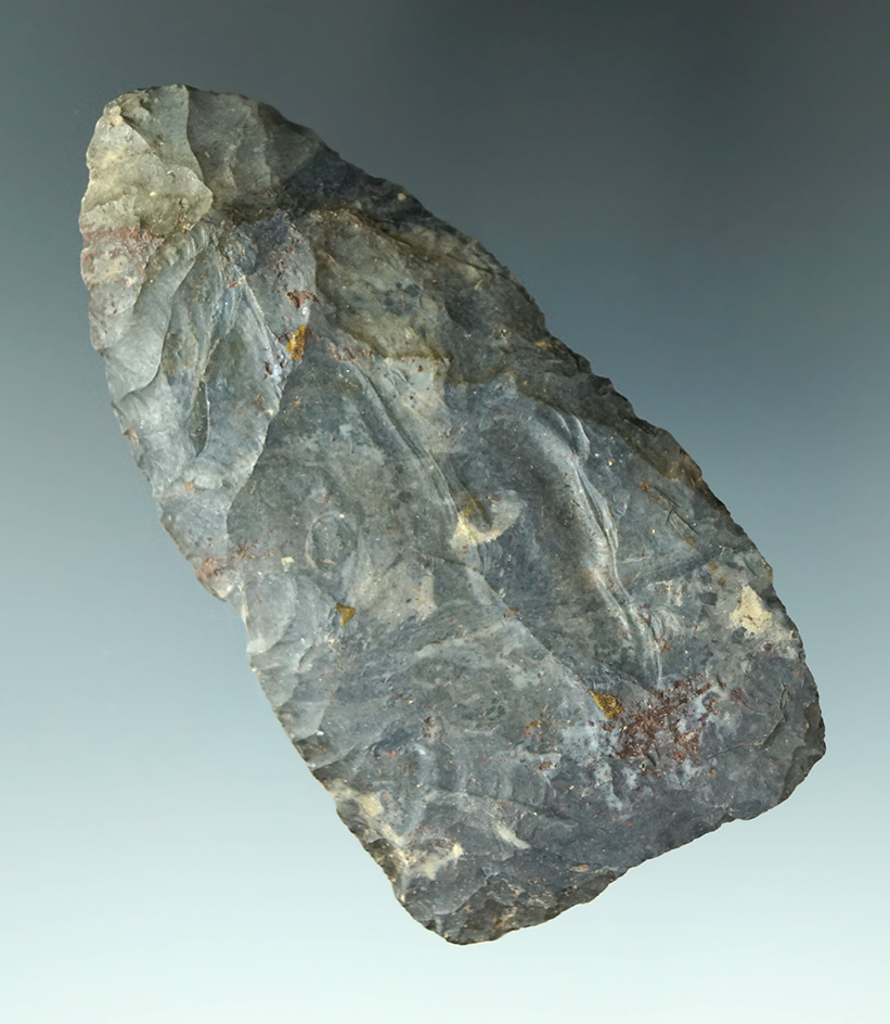 3 1/4" Coshocton Flint Archaic Blade found in Ohio. Well patinated, nice condition. Ex. Hadley colle