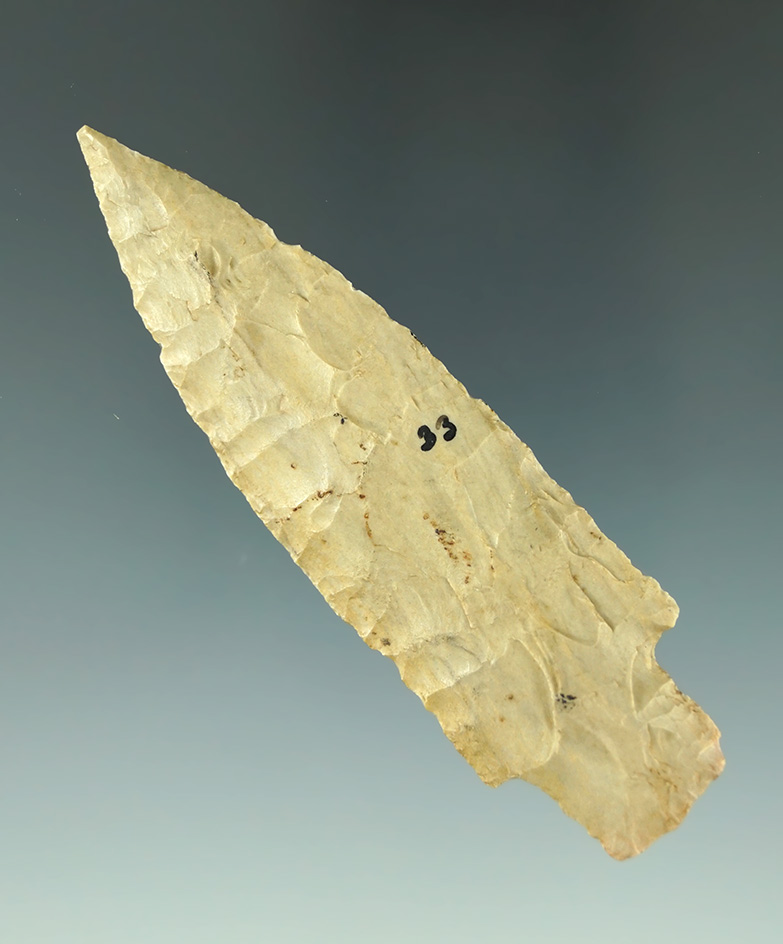 3 3/8" Gempoint found in the south-central U. S. Comes with a Bennett COA.