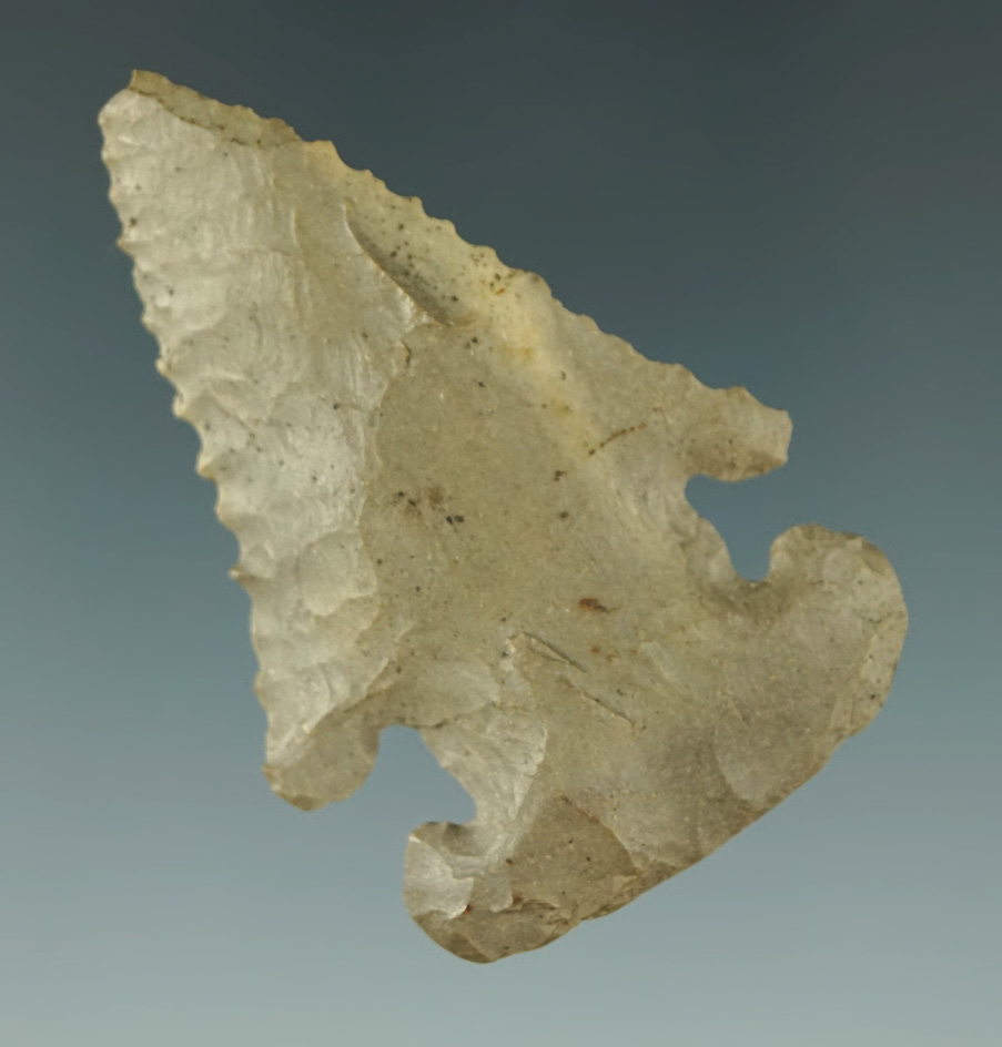 Classic style 2 1/8" Archaic Thebes E-Notch Bevel found in Kentucky.