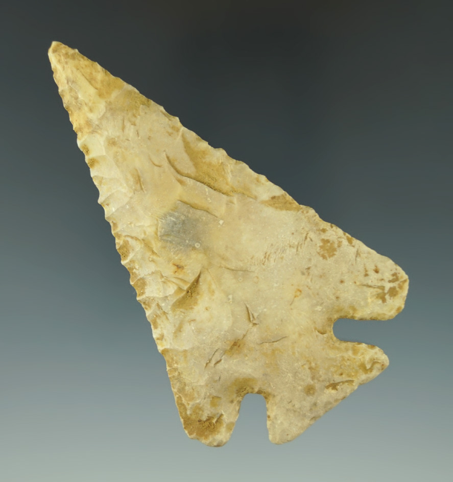 3 3/4" Thebes found in South Central Illinois made from Burlington chert. Davis COA.