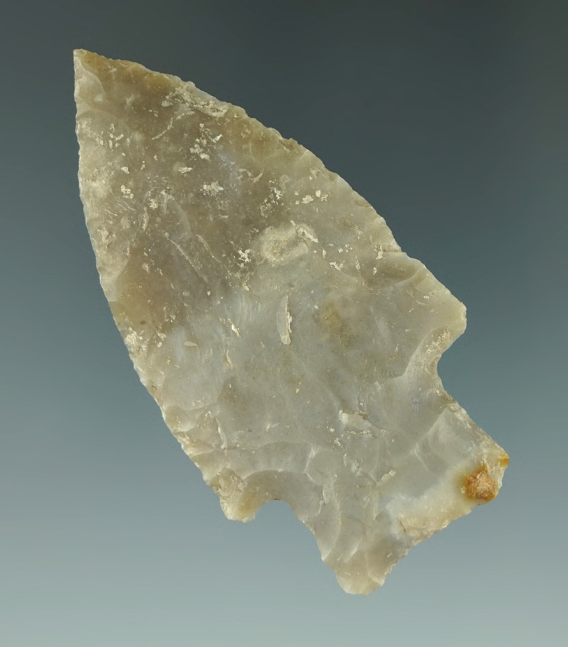 Museum Deaccession! 2 5/8" Lange point that is nicely flaked from high quality material- TX.