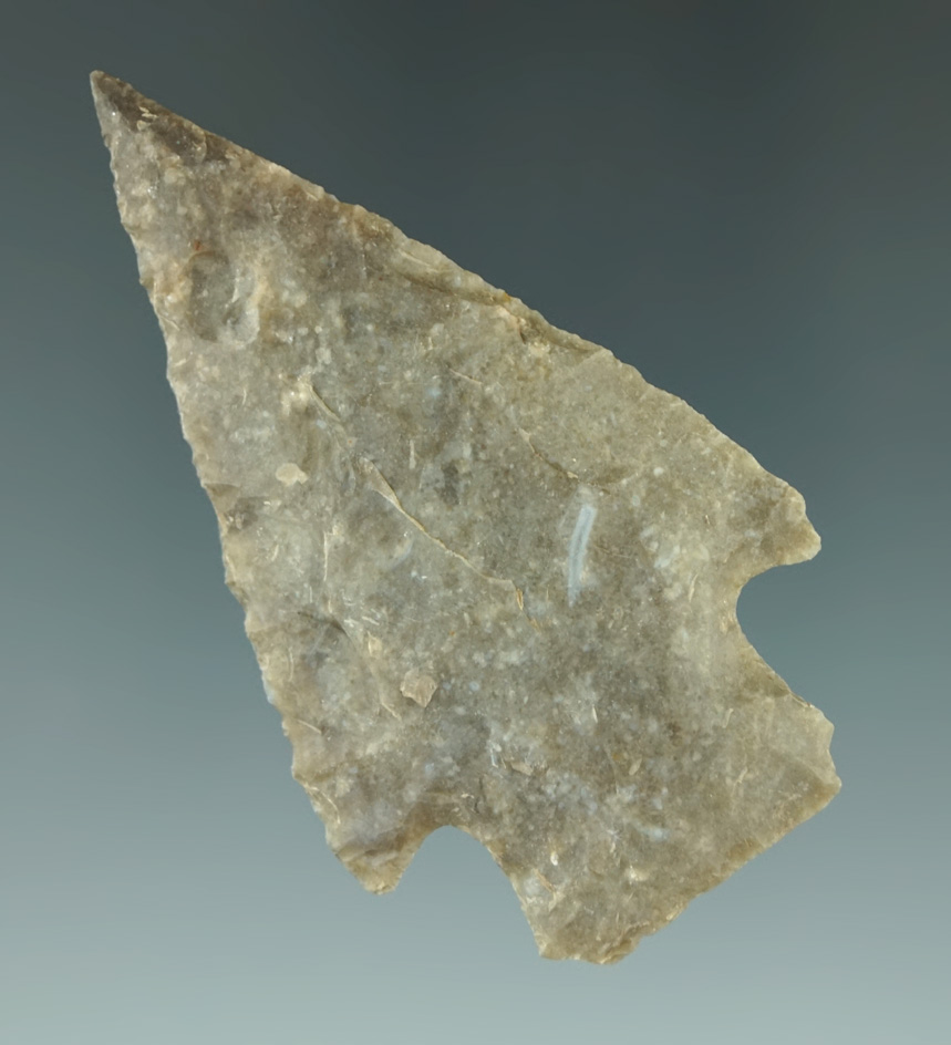 Museum Deaccession! 2 13/16" Lang point that is nicely patinated found in Texas.