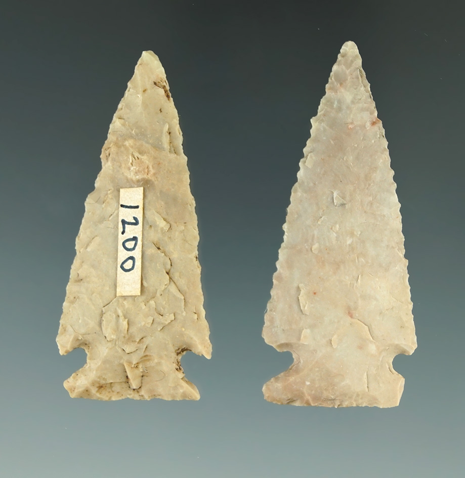 Museum Deaccession! 2 Ensor points  found in Texas, both around 2 1/8".