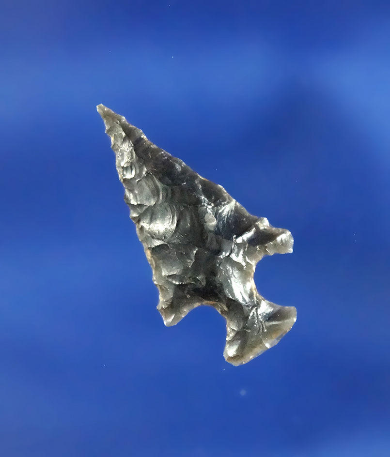 Excellent style on this 1" Obsidian Rose Springs found in Oregon with excellent patina.