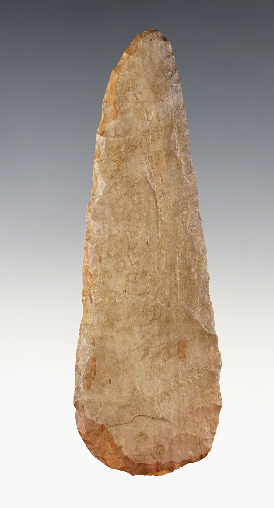 4 9/16" blade made from attractive striped Nethers Flint found in Montgomery Co., Ohio. 
