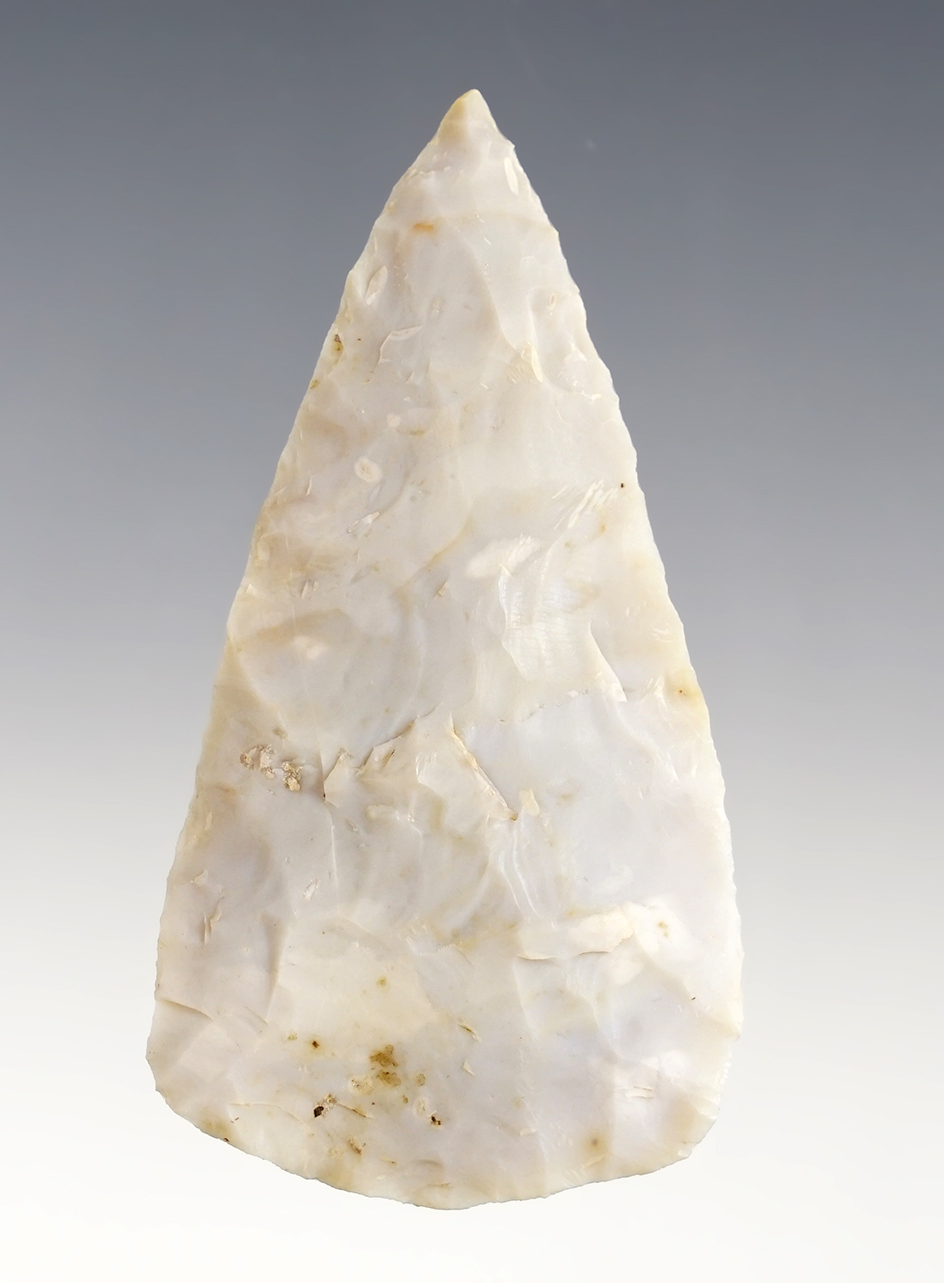 2 13/16" Flint Ridge Flint Hopewell blade found in Ohio.