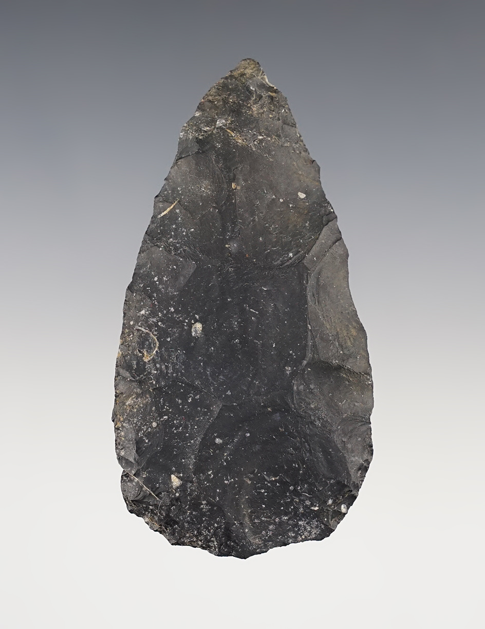 3 9/16" Cache Blade made from Coshocton Flint.  From the 1898 Holmes County Cache!