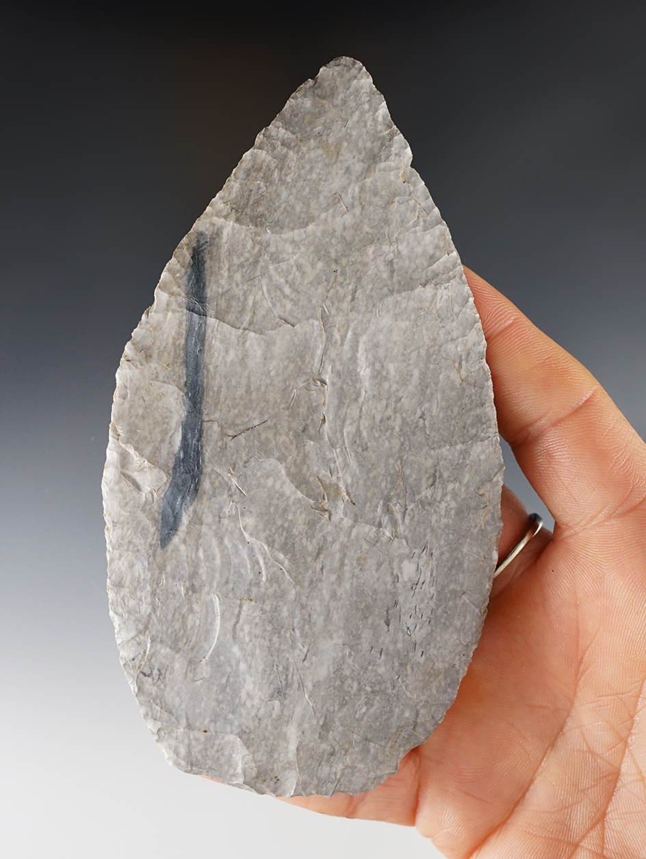 5 1/8" Ovate Knife found in Section 16 NE, Pleasant Twp., Fulton Co., Ohio. 