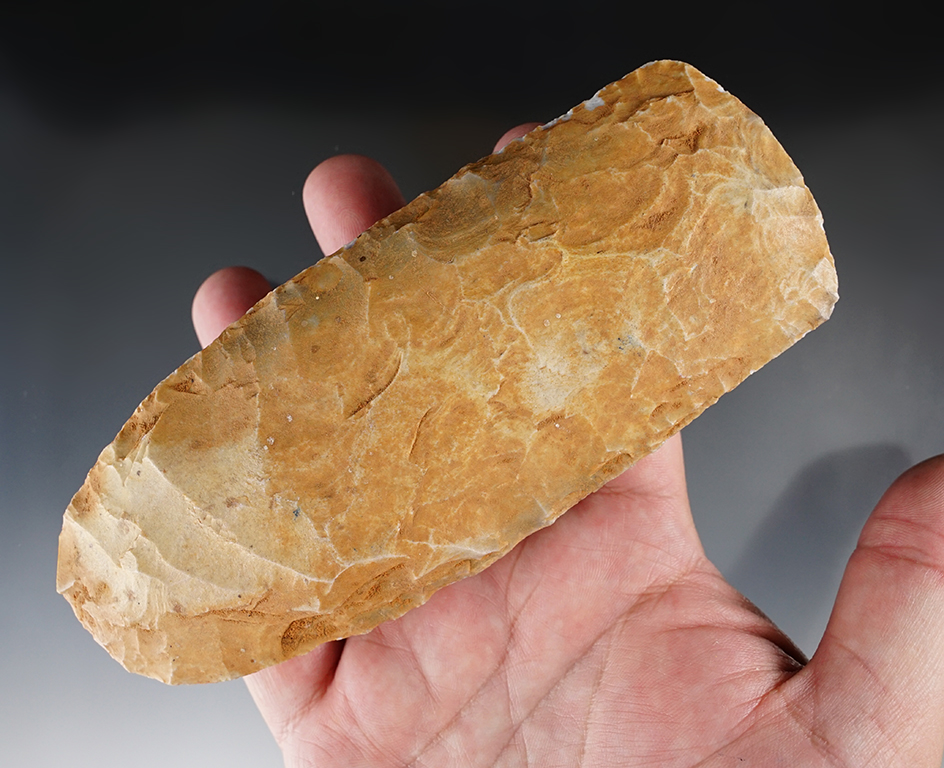Nicely styled 6 1/4" Neolithic Flint Celt found in the northern Sahara desert region of Africa.