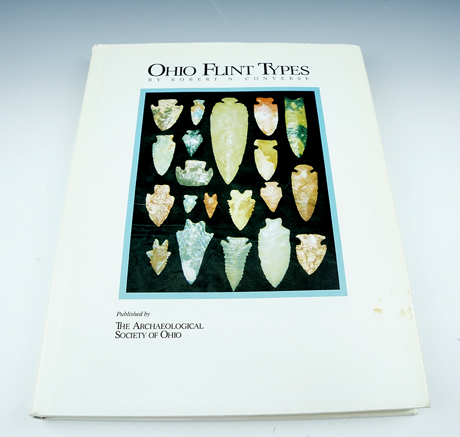 Hardcover book with original dust jacket in very nice condition "Ohio Flint types" by Robert Convers