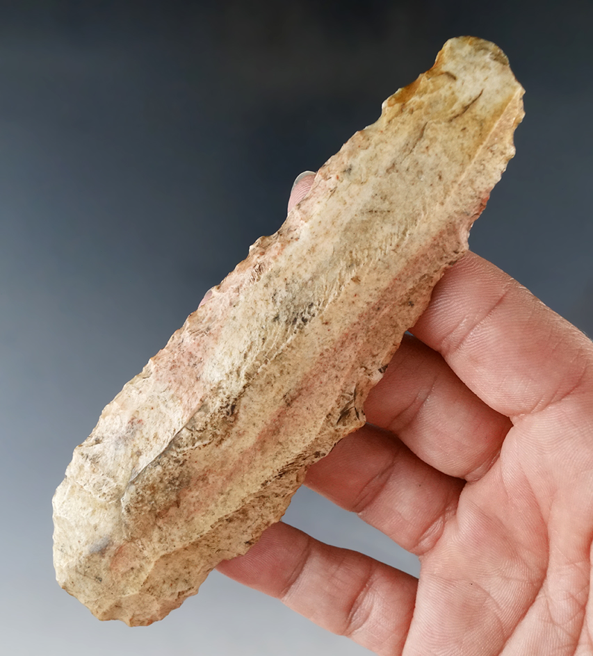 Nice! Heavily patinated 4 7/8" Paleo Uniface Knife found near the Salt  River, Audrain Co., Missouri