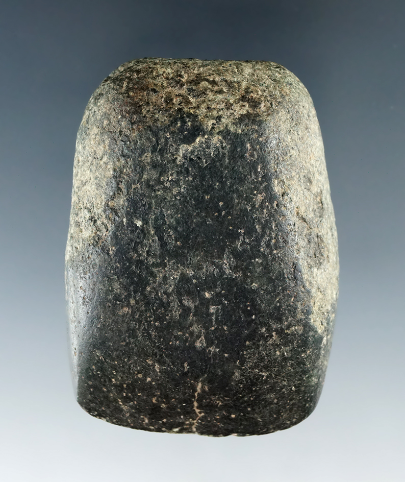 2 5/16" Hardstone miniature Celt with good use polished to bit area found in Ohio.