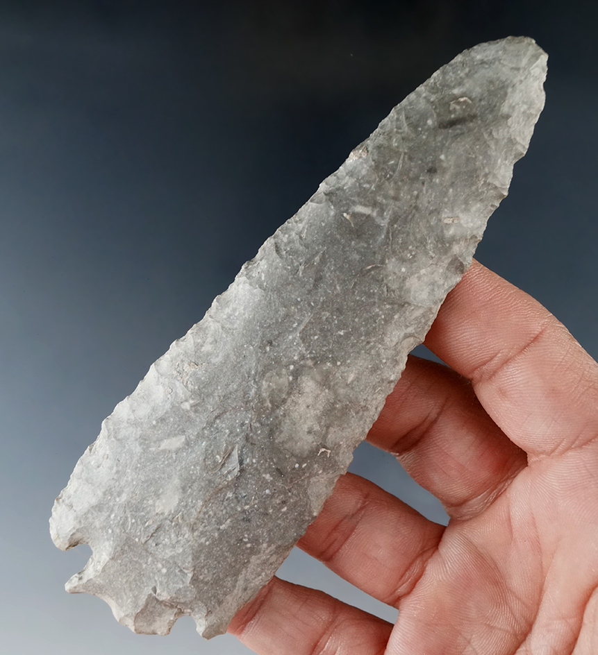 4 3/4" heavily patinated San Saba Knife found in Texas.