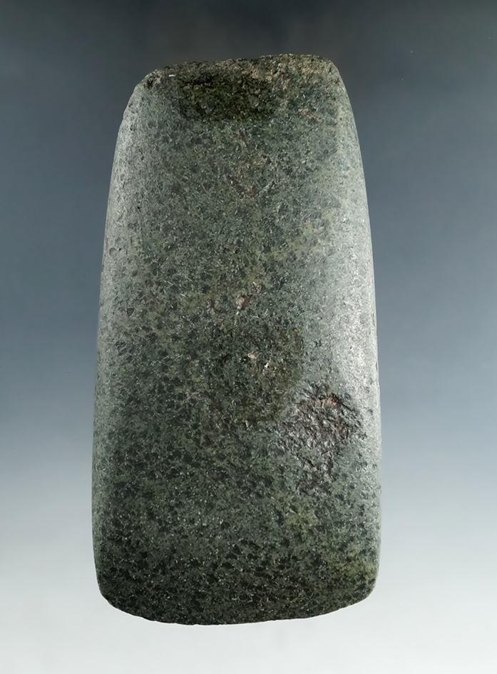 Excellent overall polish on this 4 1/2" speckled Hardstone Hopewell Celt - Franklin Co., Ohio.