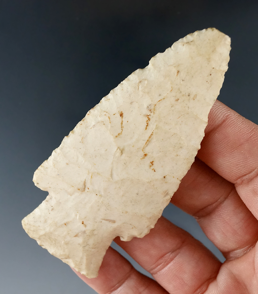 3 3/16" Hardin made from Burlington chert found in Northwest Indiana.