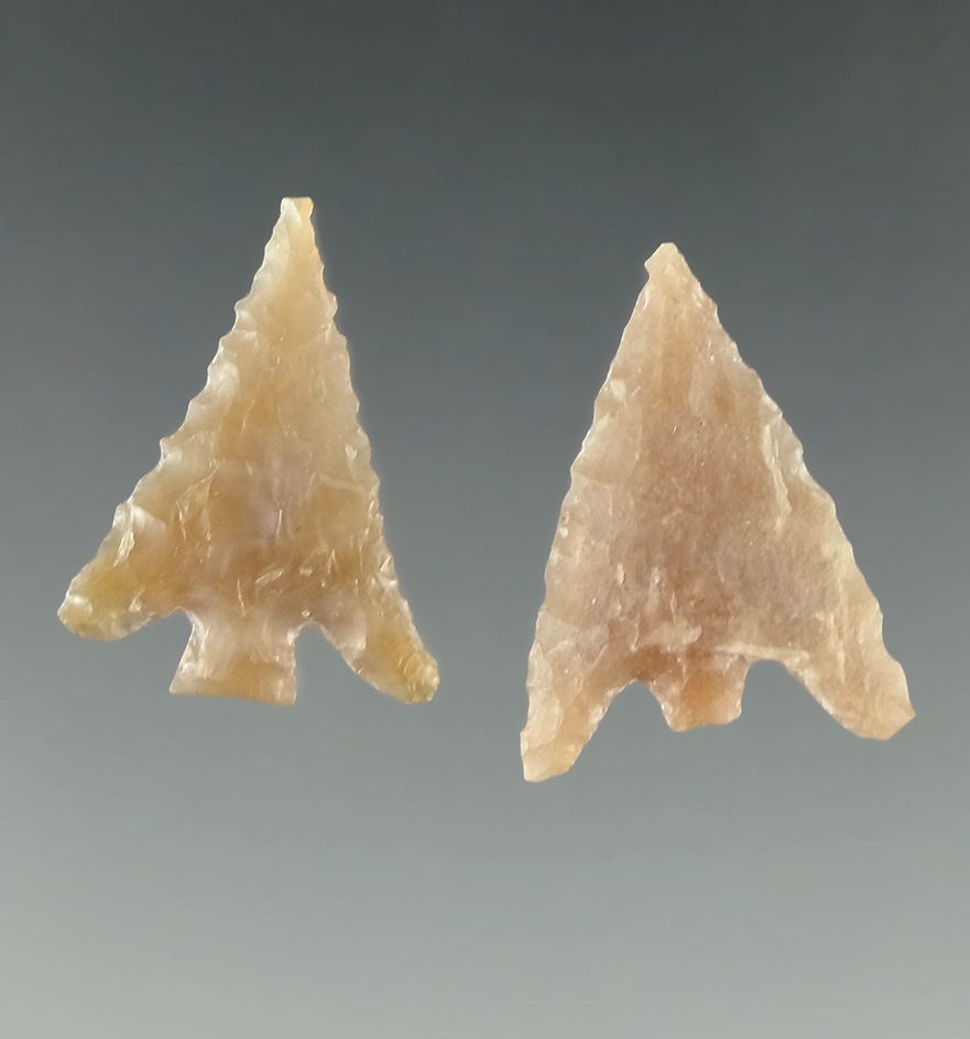 Pair of Columbia River Gempoints in excellent condition, largest is 5/8".