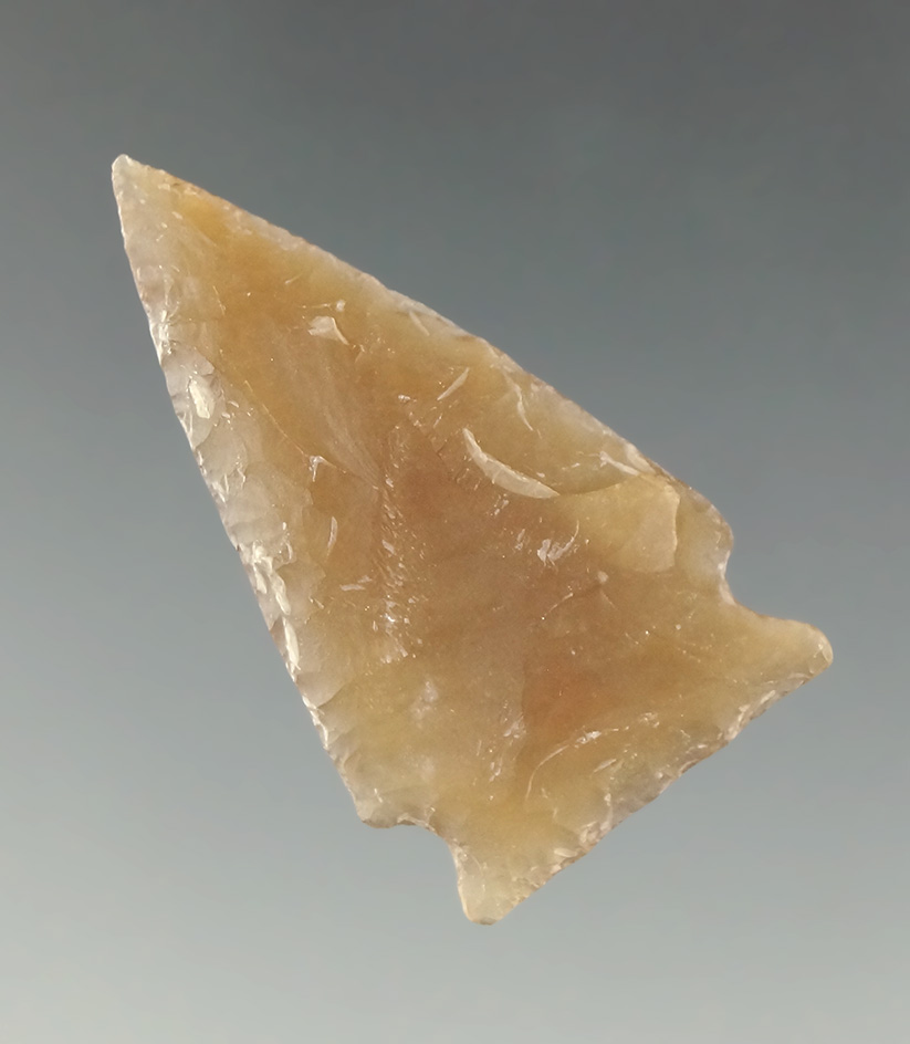 5/16" Nicely translucent Cornernotch that is well made off a flake found in the Plains region.