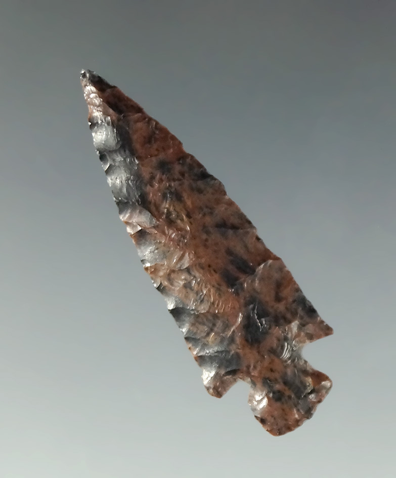 1 9/16" Rose Springs made from Mahogany Obsidian. From the Museum of NA History.