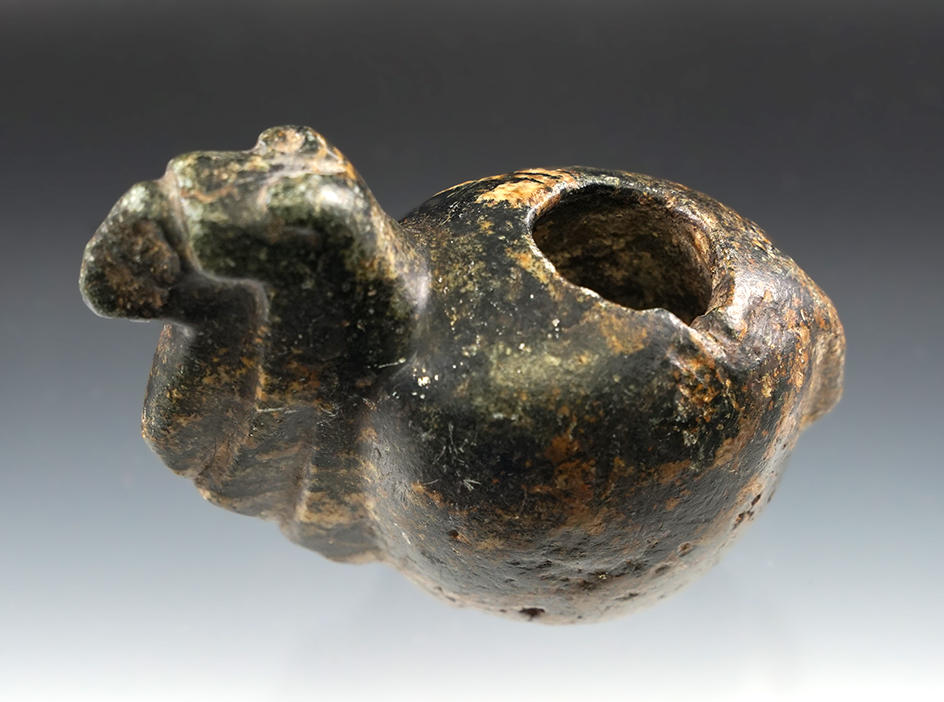Heavily patinated 4" long Alpaca Canopa made from dense Hardstone found in Peru.