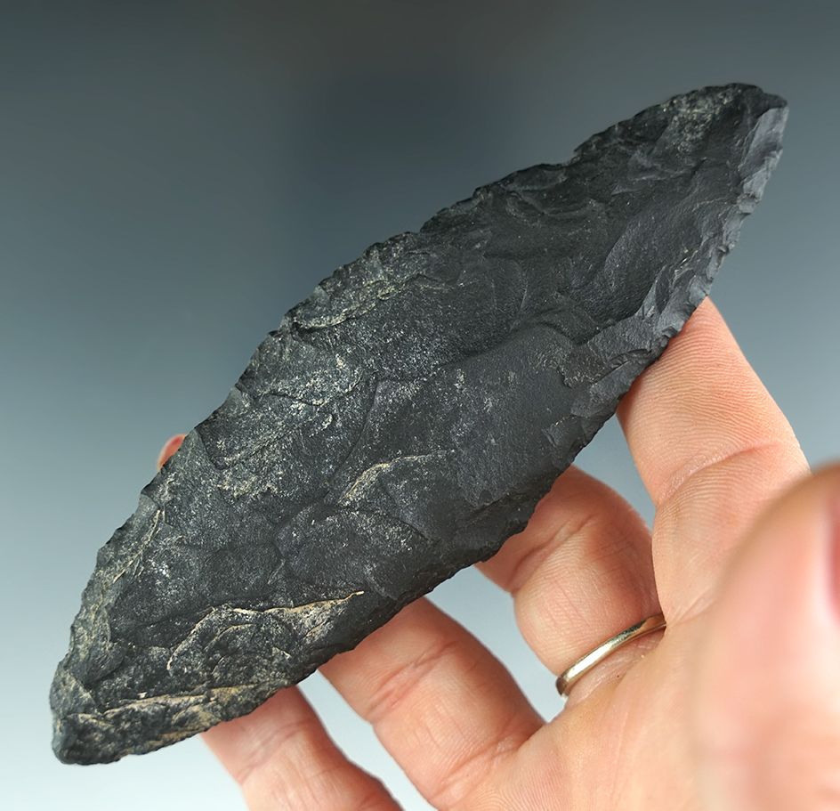 4 3/4" Western 4-way Knife made from Dacite, found in Lake Co., Oregon.