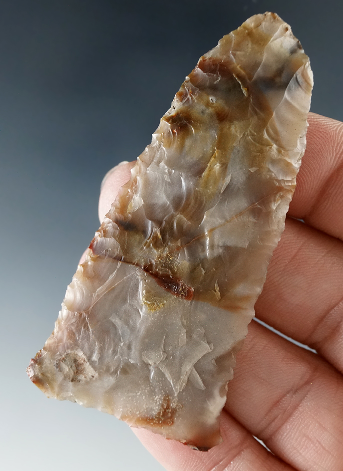 2 5/8" Knife made from attractive multicolored agate found in Washington.