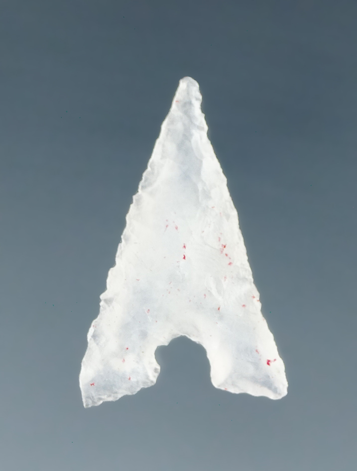 Translucent 11/16" Garza found at the Lubbock Lade site in Texas. Ex. Charles Shewey.