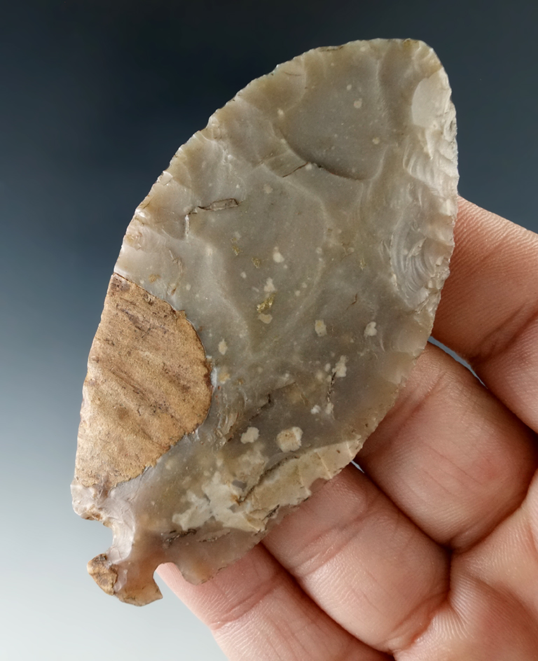 Exceptional! 3 1/16" End Tang Knife found in Coryell Co., Texas by Robert Kasten at the Garland Camp