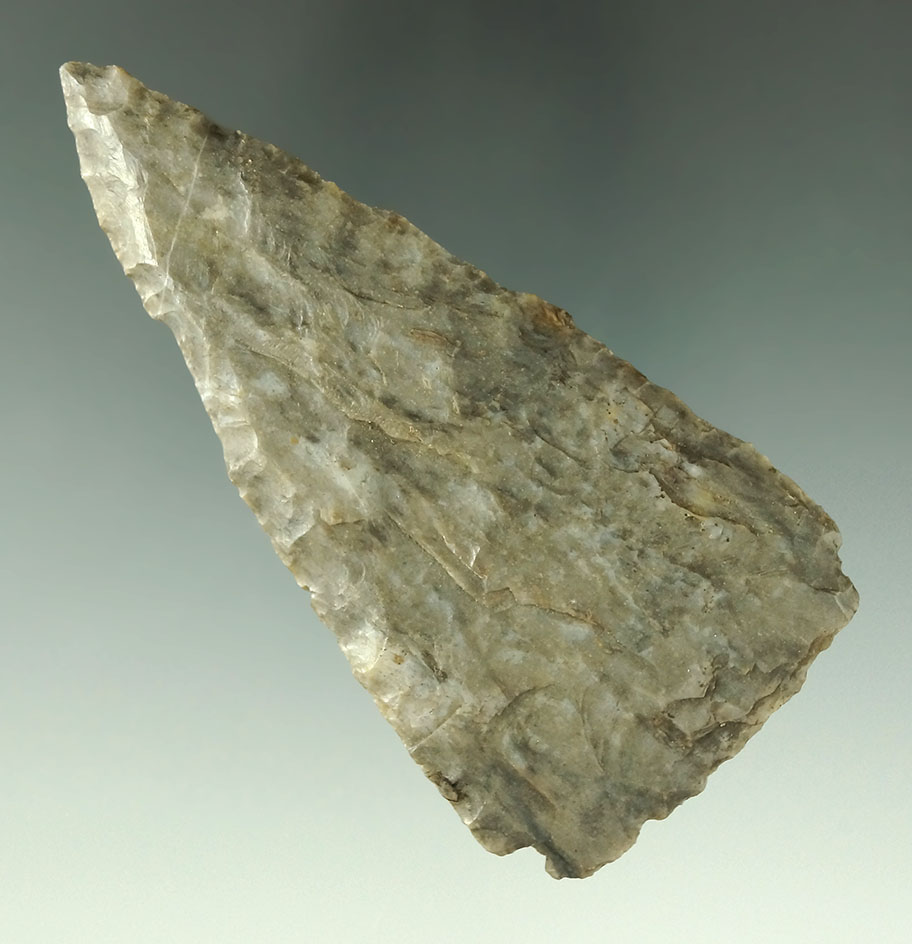 Uniquely notched Triangular Blade that is 3 9/16" long - Upper  Mercer Flint Coshocton Co., Ohio.