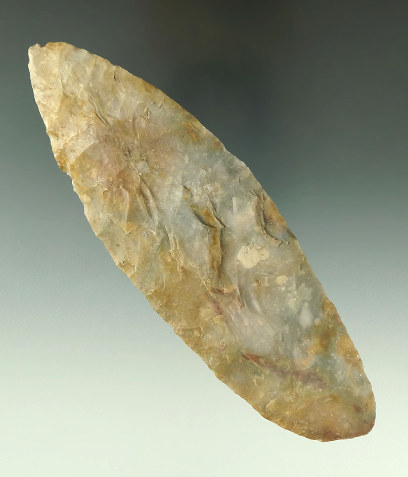 Beautiful! 5 13/16" Boyles Chert Blade that is well patinated found in Scioto Co., Ohio. Ex. Sarnovs